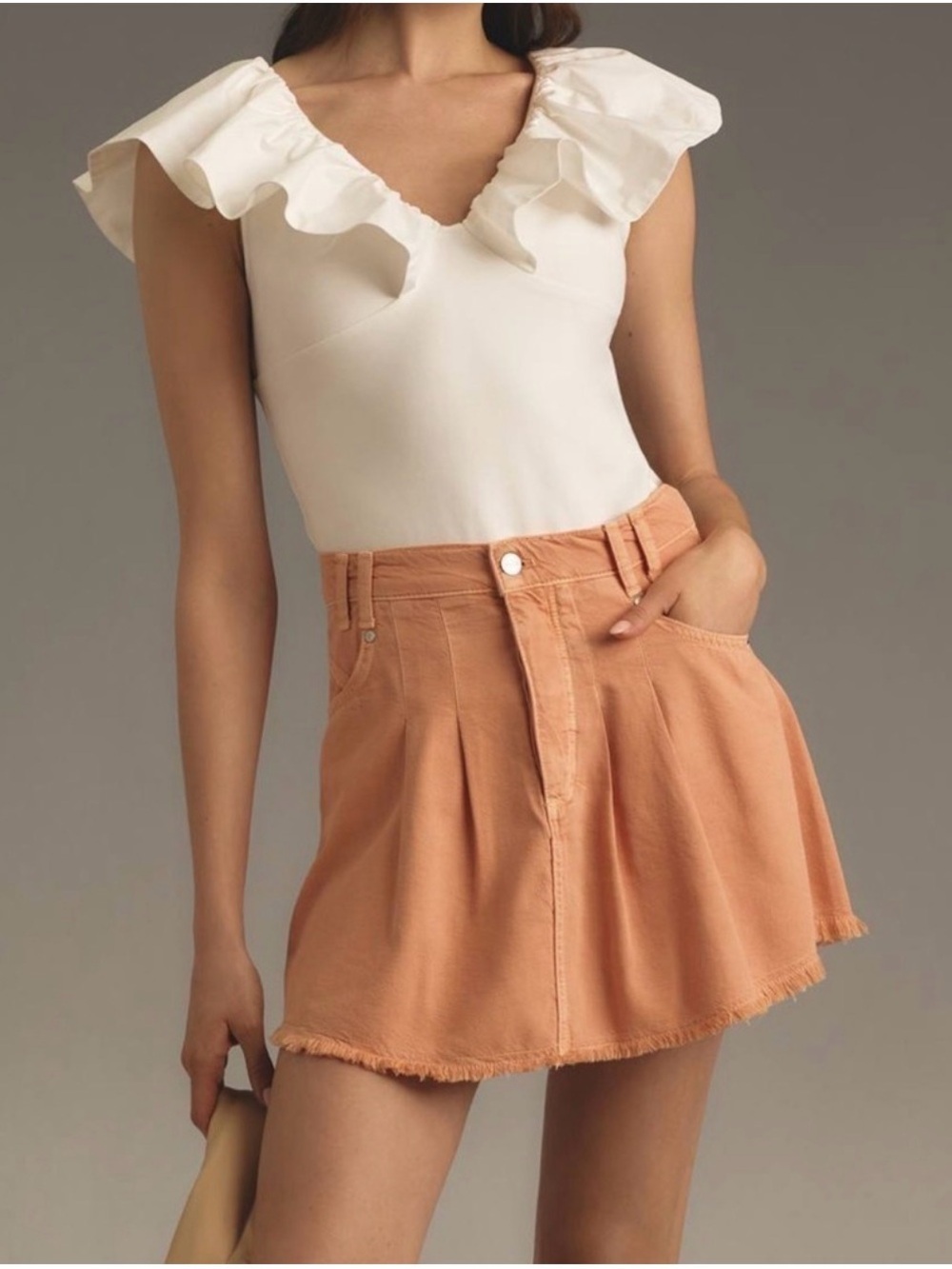 Anthropologie Pilcro Peachy Denim Mini Skirt